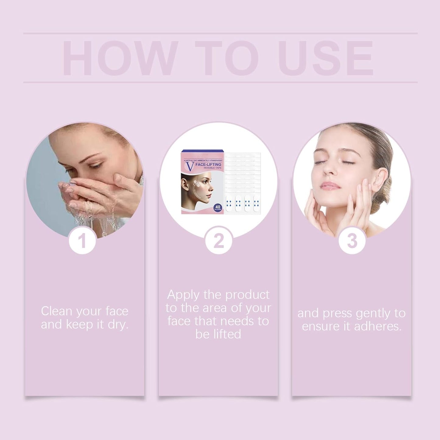 Face Lift Tape — Invisible Adhesive Face Contour Tape for Lifting