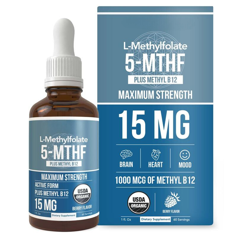 L-Methylfolate B12 Drops — Mood & Energy Support Liquid Supplement