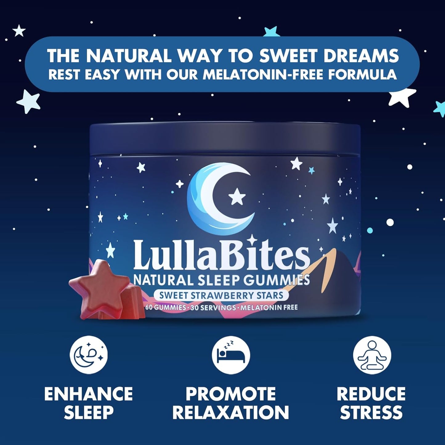 Natural Sleep Gummies — Melatonin-Free Calming Bedtime Supplement