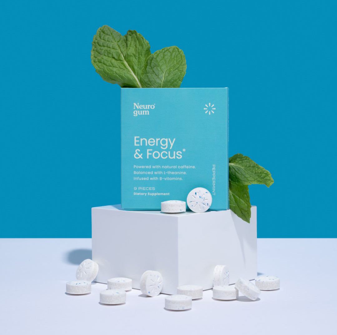 Neuro Gum Energy & Focus — Caffeine + L-Theanine Nootropic Chewing Gum
