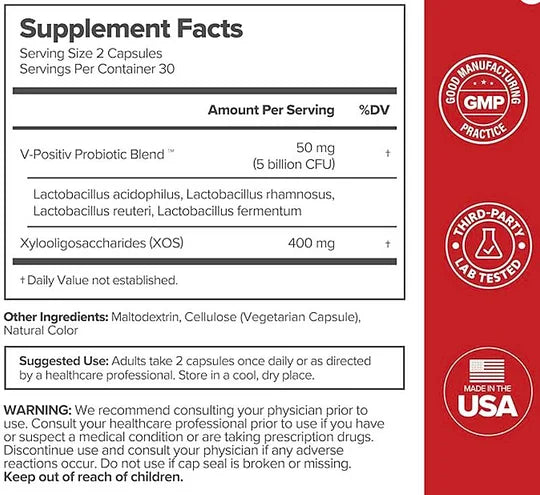 Vaginal Probiotic Supplement — Women's pH Balance & Feminine Health, Vegan