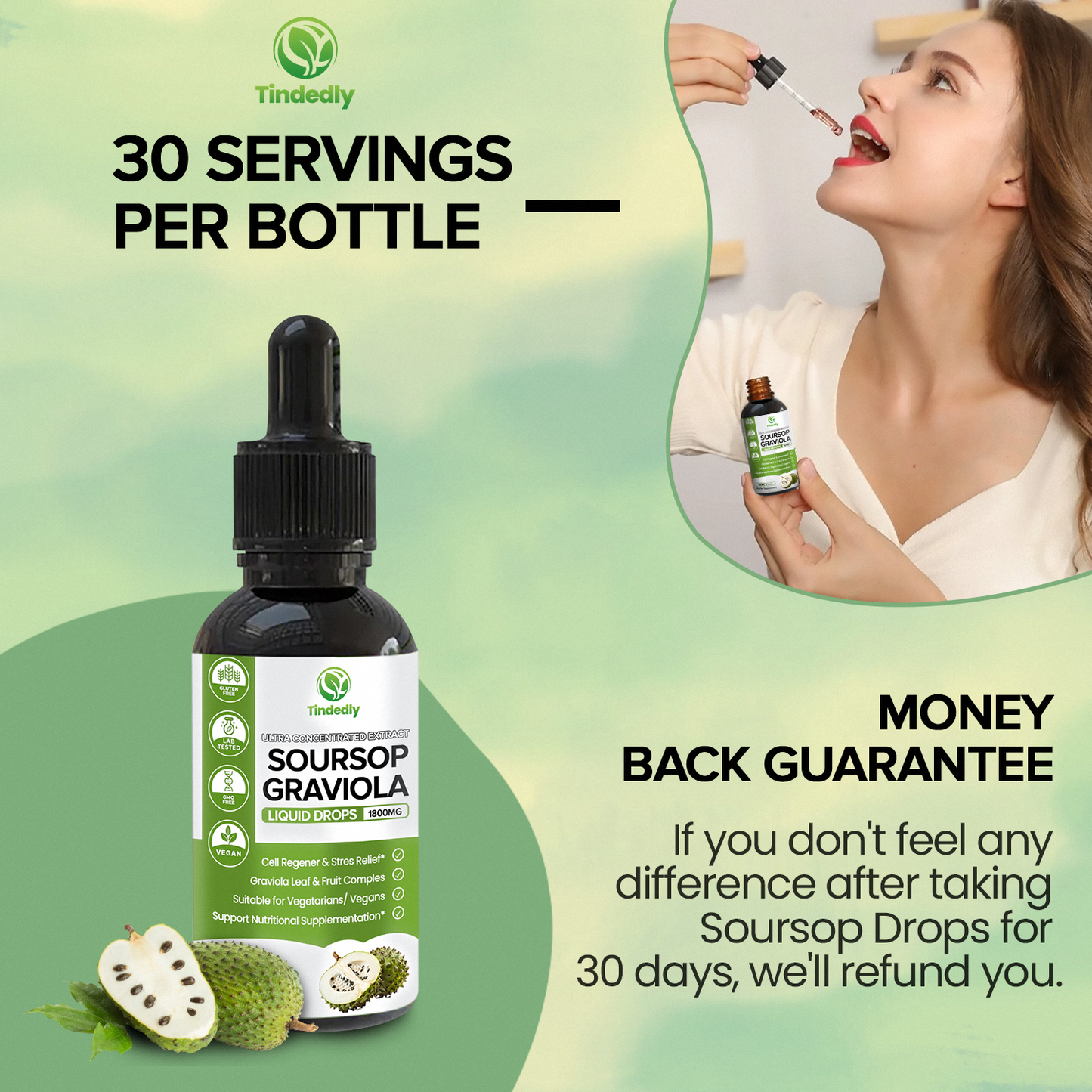 Soursop Extract Drops — Liquid Immune Wellness Supplement, Vegan