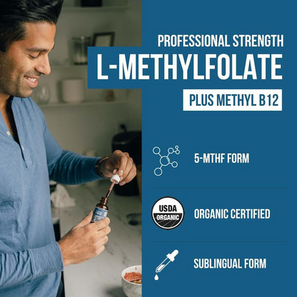 L-Methylfolate B12 Drops — Mood & Energy Support Liquid Supplement