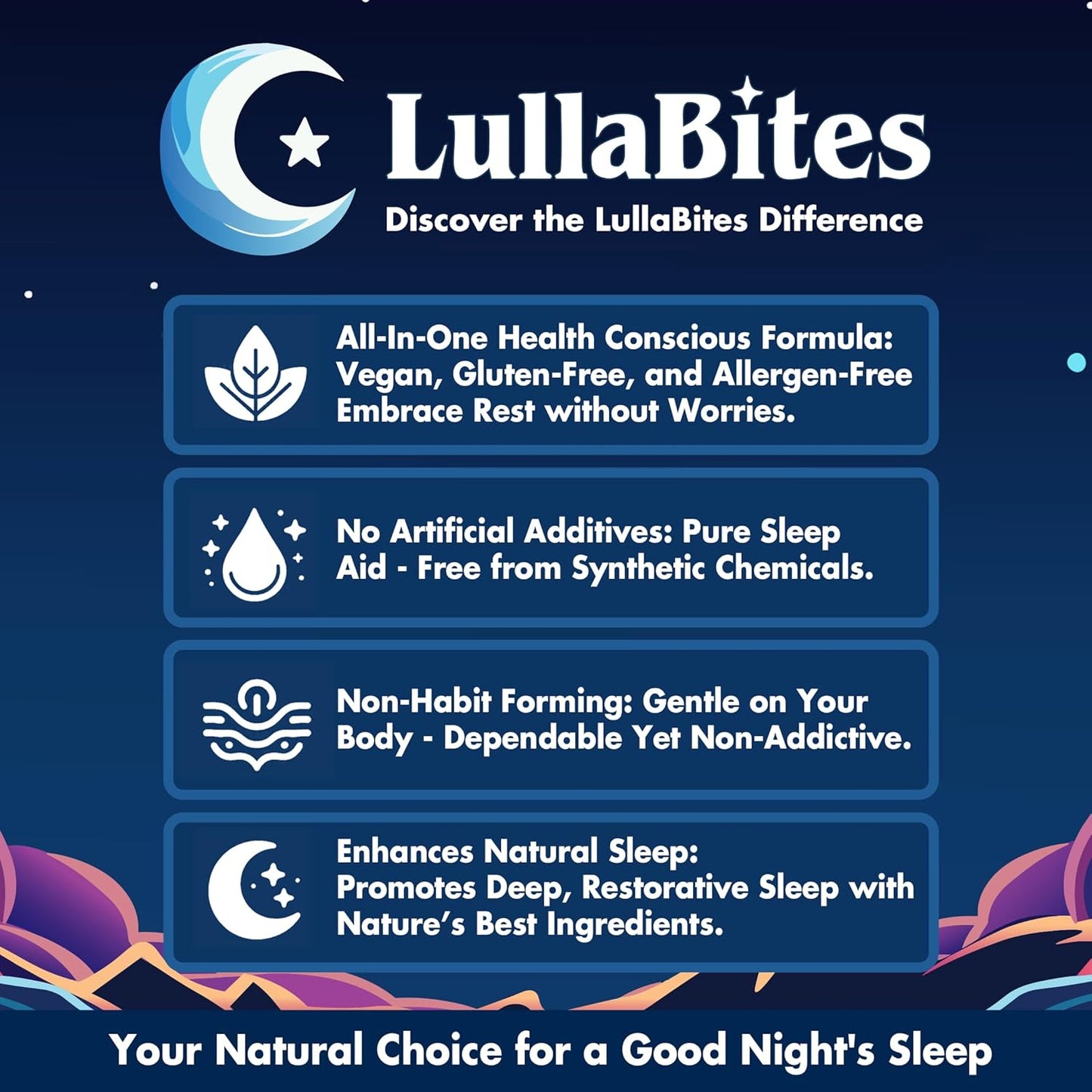 Natural Sleep Gummies — Melatonin-Free Calming Bedtime Supplement