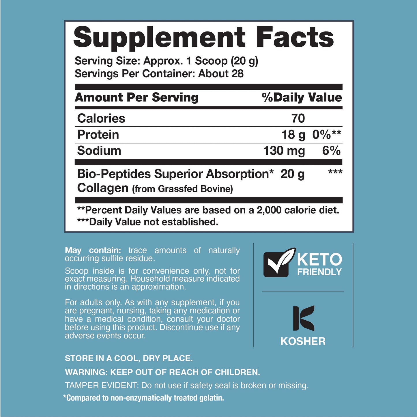 Collagen Peptides Powder — Grass-Fed Hydrolyzed Protein for Skin & Joints