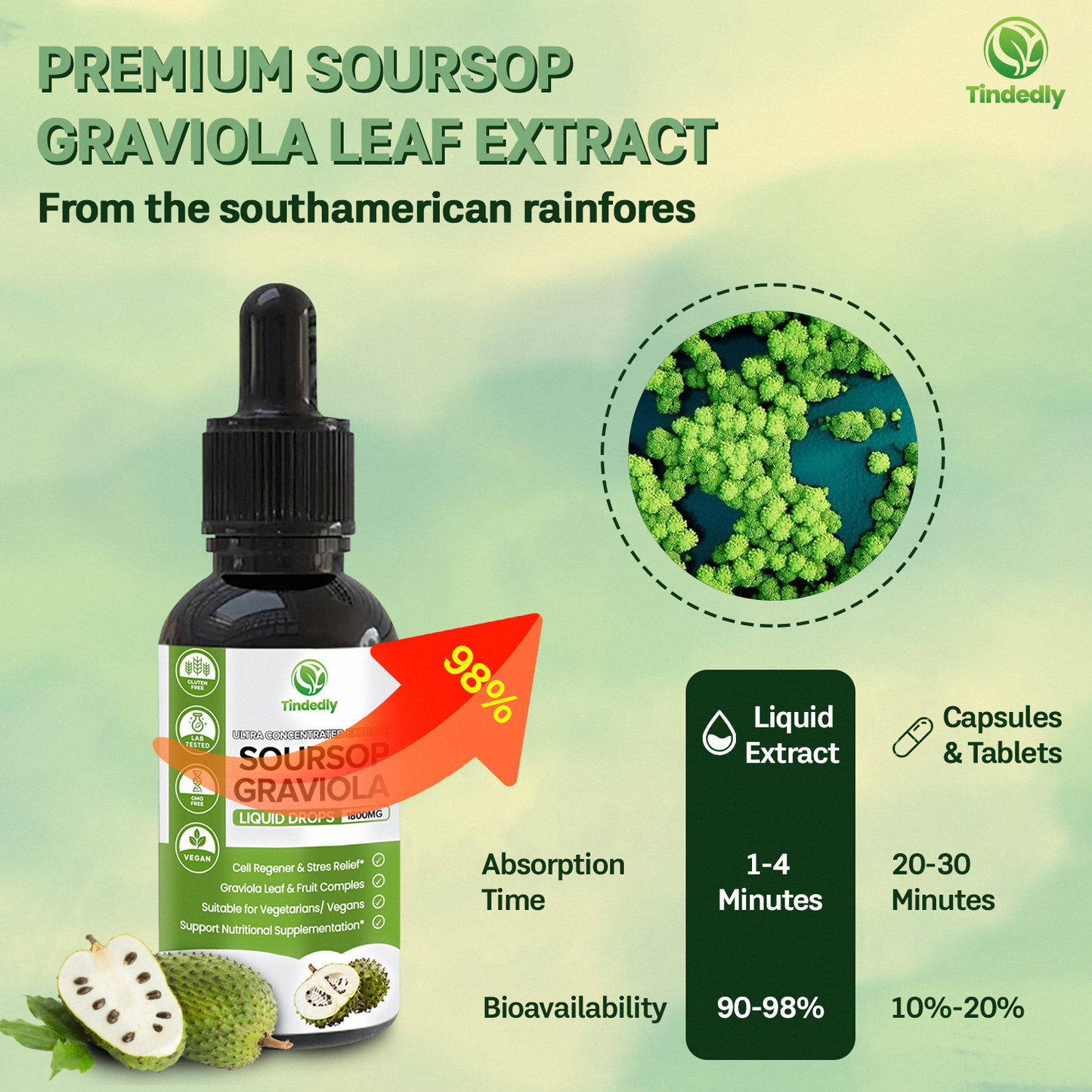 Soursop Extract Drops — Liquid Immune Wellness Supplement, Vegan