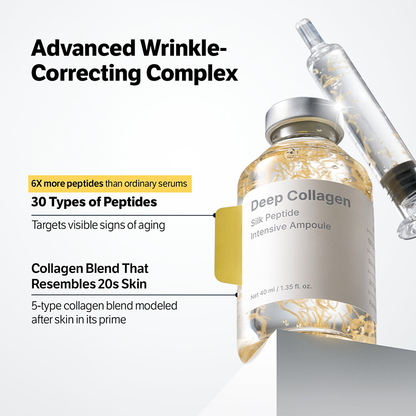 Korean Collagen Serum — Silk Peptide Firming Face Ampoule, Anti-Aging
