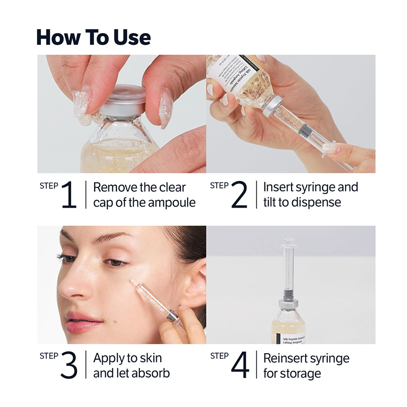 Korean Collagen Serum — Silk Peptide Firming Face Ampoule, Anti-Aging
