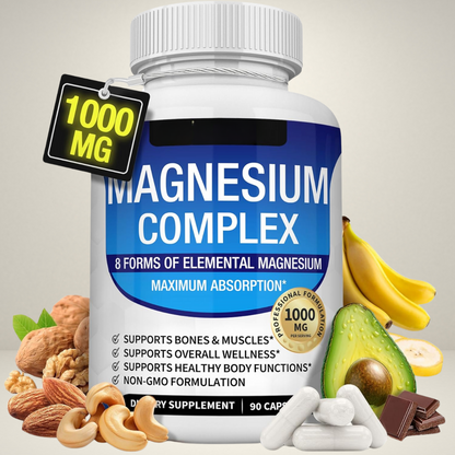 Magnesium Complex Supplement — 8-in-1 Capsules for Sleep & Energy