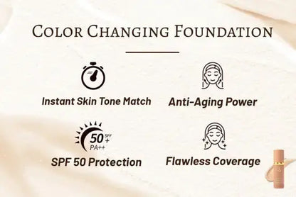 Color-Changing Foundation SPF 50 — 4-in-1 Liquid Foundation Makeup