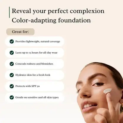 Color-Changing Foundation SPF 50 — 4-in-1 Liquid Foundation Makeup