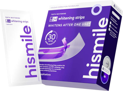 Hismile V34 Color Corrector — Purple Teeth Whitening Strips, 7-Pack
