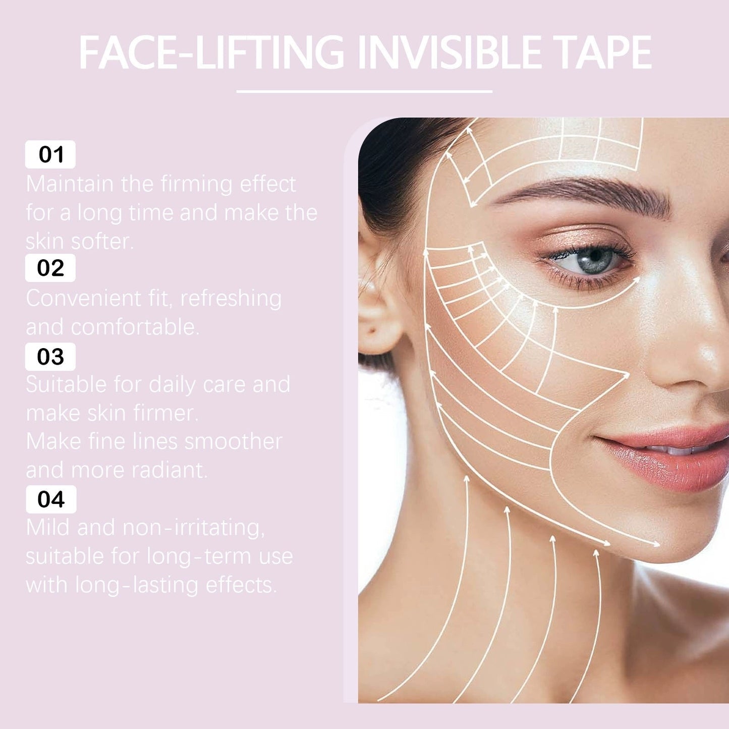 Face Lift Tape — Invisible Adhesive Face Contour Tape for Lifting