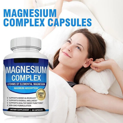 Magnesium Complex Supplement — 8-in-1 Capsules for Sleep & Energy