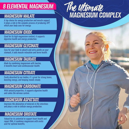 Magnesium Complex Supplement — 8-in-1 Capsules for Sleep & Energy