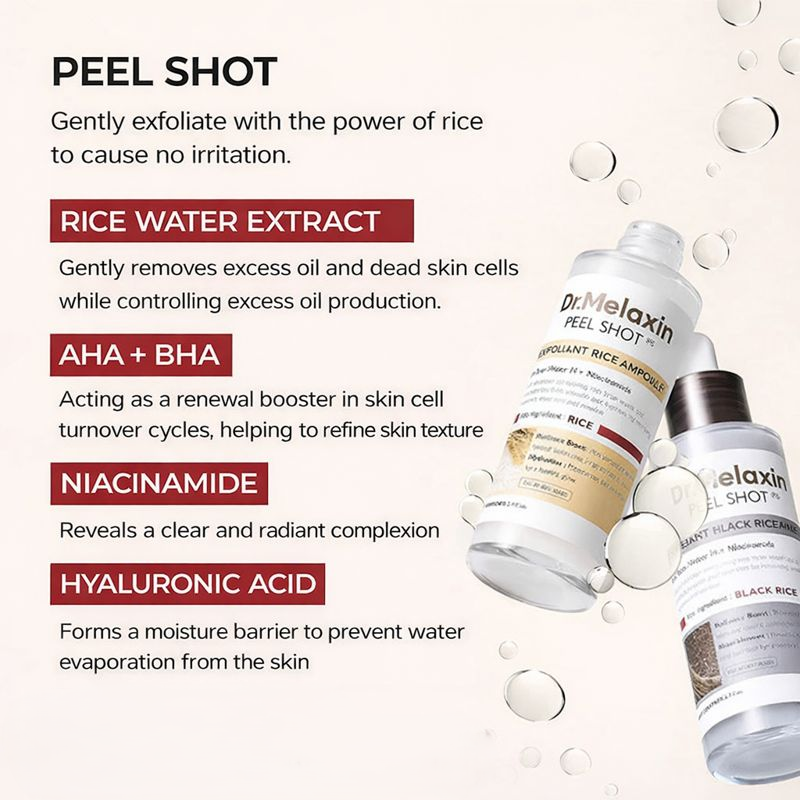 Korean Rice Exfoliating Ampoule — Brightening Face Serum